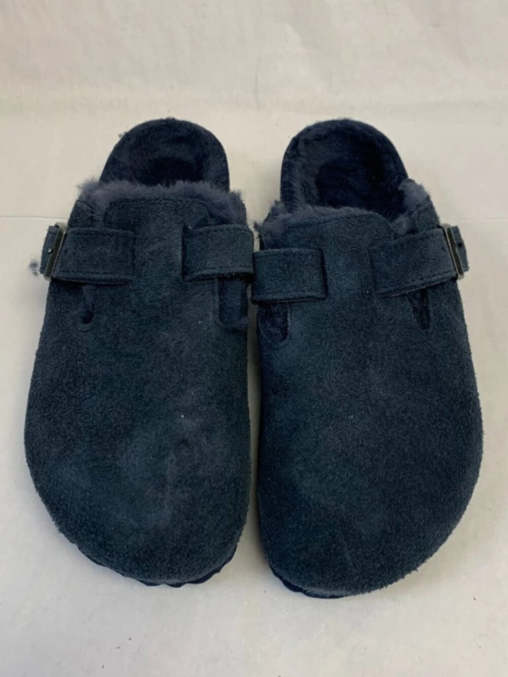 Birkenstock Boston Shearling Night Suede Leather Narrow Width Clogs